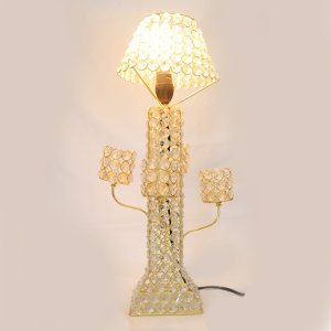 Exquisite Glass Crystal Table Lamp (the bigger one) - Gifts for All Occasions - Peaceful & Meditating Atmosphere - Negative Energy Absorption