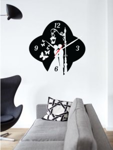 Couple Kissing Under A Street Light, 4 Number Visible Based Clock (Black C) - Suitable For The Decoration Of A House - Foremost Gifting Material for Your Friends, Relatives and Close Ones