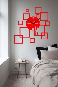 12 Squares, 1 Circle Based Clock - Suitable For The Decoration Of A House - Foremost Gifting Material for Your Friends, Relatives and Close Ones