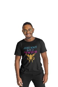 Just Wait And Watch, Round Neck Gym Tshirt (Black Tshirt) - Clothes for Gym Lovers - Suitable for Gym Going Person - Foremost Gifting Material for Your Friends and Close Ones