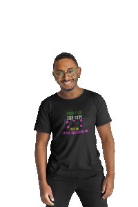 Focus On The Gym, Not On The Obstacles, Round Neck Gym Tshirt (Black Tshirt) - Clothes for Gym Lovers - Suitable for Gym Going Person - Foremost Gifting Material for Your Friends and Close Ones