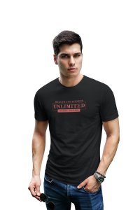 Health and Fitness, Unlimited, No Pain, No Gain,(BG Orange), Round Neck Gym Tshirt (Black Tshirt) - Clothes for Gym Lovers - Suitable for Gym Going Person - Foremost Gifting Material for Your Friends and Close Ones