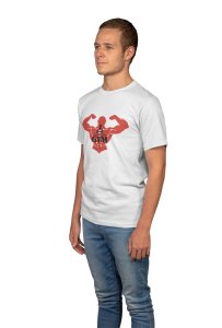 I Love The Gym, Round Neck Gym Tshirt (WhiteTshirt) - Clothes for Gym Lovers - Suitable for Gym Going Person - Foremost Gifting Material for Your Friends and Close Ones