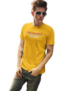 Unlimited In Two Colour Shades, Round Neck Gym Tshirt (Yellow Tshirt) - Foremost Gifting Material for Your Friends and Close Ones