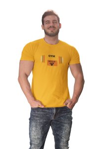 Gym Style, Fitness Club, Round Neck Gym Tshirt (Yellow Tshirt) - Foremost Gifting Material for Your Friends and Close Ones