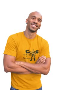 Work Hard & Dream Big, Muscle Man with a Barbell, Round Neck Gym Tshirt - Foremost Gifting Material for Your Friends and Close Ones