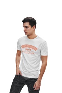 Body Builder, Gym Power,(BG Orange), Round Neck Gym Tshirt (White Tshirt) - Clothes for Gym Lovers - Foremost Gifting Material for Your Friends and Close Ones