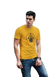 The Gym Is Like Home To Me, Round Neck Gym Tshirt (Yellow Tshirt) - Clothes for Gym Lovers - Suitable for Gym Going Person - Foremost Gifting Material for Your Friends and Close Ones