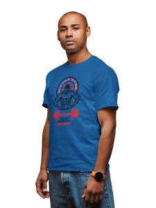 Goods Gym, Nice Fitness, Round Neck Gym Tshirt (Blue Tshirt) - Clothes for Gym Lovers - Suitable for Gym Going Person - Foremost Gifting Material for Your Friends and Close Ones