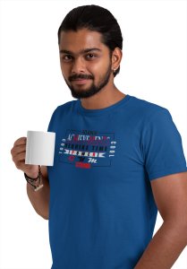 All Great Achievements Require Time, Round Neck Gym Tshirt (Blue Tshirt) - Clothes for Gym Lovers - Suitable for Gym Going Person - Foremost Gifting Material for Your Friends and Close Ones
