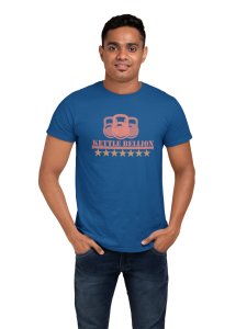 Kettle Bellion Round Neck Gym Tshirt - Clothes for Gym Lovers (Blue Tshirt) - Suitable for Gym Going Person - Foremost Gifting Material for Your Friends and Close Ones