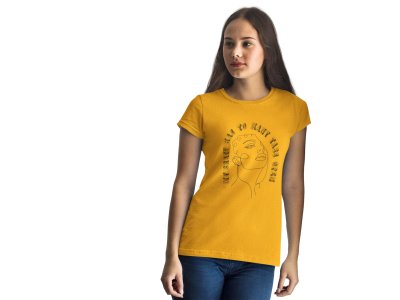 My Brain - Line Art for Female - Half Sleeves T-shirt