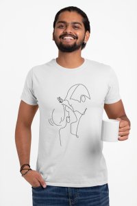 Women And Men - Line Art for Male - Half Sleeves T-shirt