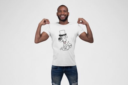 Dog - Line Art for Male - Half Sleeves T-shirt