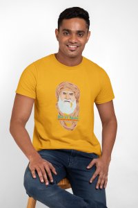 Ibn-UL-ARABI Illustration - Yellow - The Ertugrul Ghazi - 100% cotton t-shirt for Men with soft feel and a stylish cut