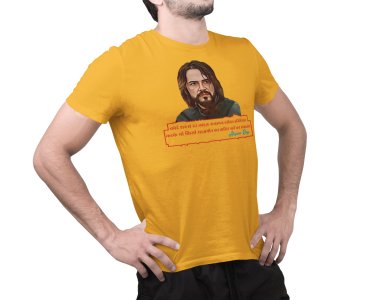 Sarjameen ka Waris - Yellow - The Ertugrul Ghazi - 100% cotton t-shirt for Men with soft feel and a stylish cut