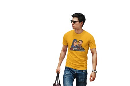 Ishq Imaan ki tarha hai - Yellow - The Ertugrul Ghazi - 100% cotton t-shirt for Men with soft feel and a stylish cut