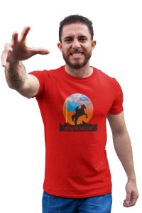 Haq ki Raah pe - Red - The Ertugrul Ghazi - 100% cotton t-shirt for Men with soft feel and a stylish cut