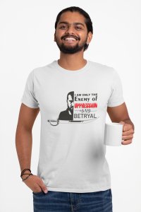 Enemy of Opression - White - The Ertugrul Ghazi - 100% cotton t-shirt for Men with soft feel and a stylish cut