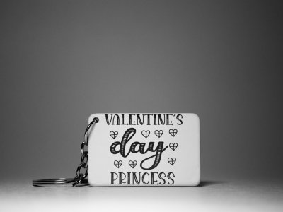 Valentine's Day Prince And Princess-Couple Keychain-White -Valentine's Special Keychains(Pack Of 2)