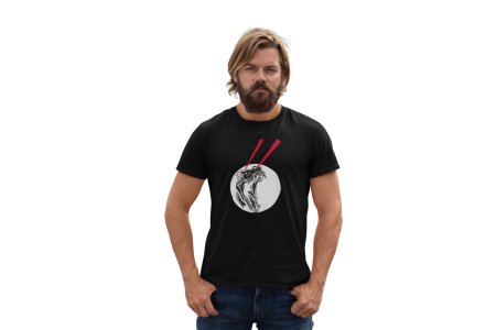 Dinosaur sketch -round crew neck cotton tshirts for men