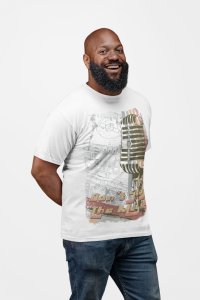 Don't stop the music - White - printed T-shirts - Men's stylish clothing - Cool tees for boys