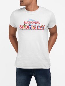 National Sports day - White - Printed - Sports cool Men's T-shirt