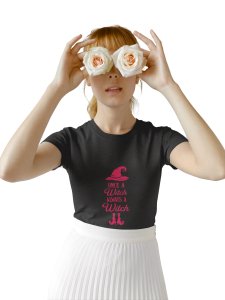 Once a witch - Printed Tees for Women's- designed for Halloween