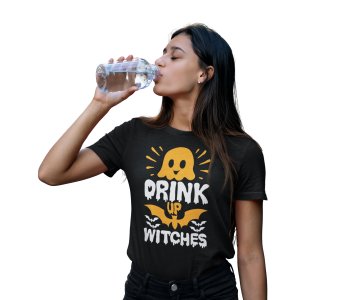 Drink up, Bats- Printed Tees for Women's -designed for Halloween