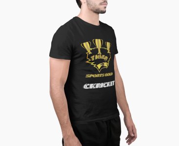 Sports Gold Cricket -Black - Printed - Sports cool Men's T-shirt