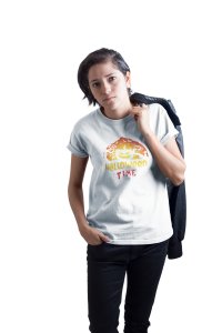 Halloween time semi circle - Printed Tees for Women's -designed for Halloween