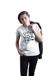 Resting Witch face - Printed Tees for Women's - designed for Halloween
