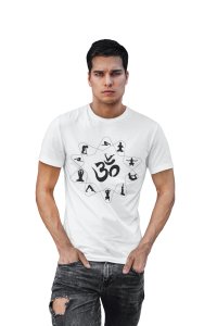 Om - White - Comfortable Yoga T-shirts for Yoga Printed Men's T-shirts White