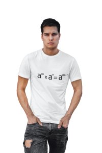 a square m x a square n=a square m+n (White T) -Clothes for Mathematics Lover - Foremost Gifting Material for Your Friends, Teachers, and Close Ones