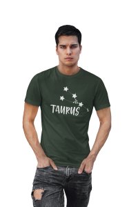 Taurus stars (BG White) (Green T) - Printed Zodiac Sign Tshirts - Made especially for astrology lovers people