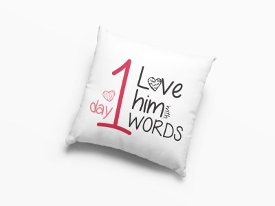 Love Him With Words -Printed Pillow Covers For (Pack Of Two)