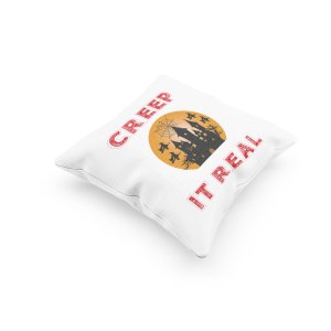 Creep it real-Haunted House -Halloween Theme Pillow Covers (Pack Of 2)