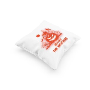 Welcome The Nightmare-Scary Pumpkin -Halloween Theme Pillow Covers (Pack Of 2)