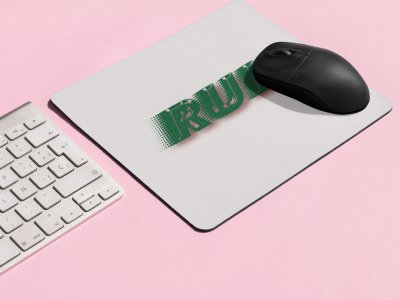 Run Text In Green - Designable Printed Mousepads(20cm x 18cm)