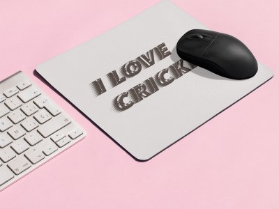 I Love Cricket - Designable Printed Mousepads(20cm x 18cm)