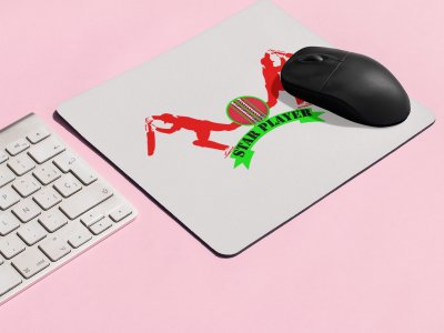 Star Player in Cricket - Designable Printed Mousepads(20cm x 18cm)