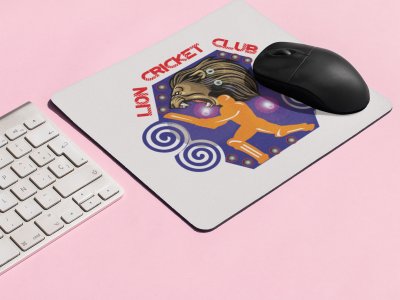 Lion Cricket Club Text In Red - Designable Printed Mousepads(20cm x 18cm)