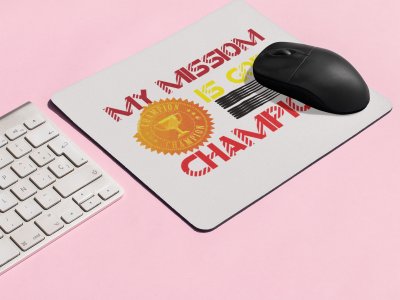 My Mission Is Goin Champion Text - Designable Printed Mousepads(20cm x 18cm)