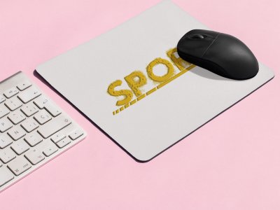 Sport Text In Yellow - Designable Printed Mousepads(20cm x 18cm)