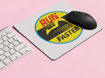 Run Faster Text - Designable Printed Mousepads(20cm x 18cm)