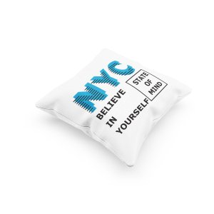 NYC- Believe in Yourself -Printed Pillow Covers (Pack Of 2)
