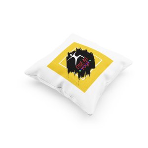 One All Yoga Text In Red -Printed Pillow Covers(Pack Of 2)