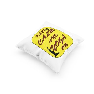 Keep calm and yoga on -Printed Pillow Covers(Pack Of 2)