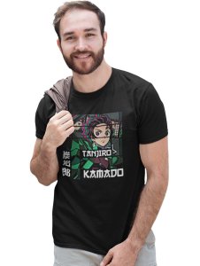 Tanjiro- Black printed cotton t-shirt - Comfortable and Stylish Tshirt