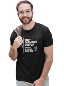 Slipper -Black printed cotton t-shirt - Comfortable and Stylish Tshirt